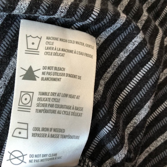 Denver Hayes Stretchy Gray Black Stripe Casual Dress Knee Length XL - Picture 5 of 7